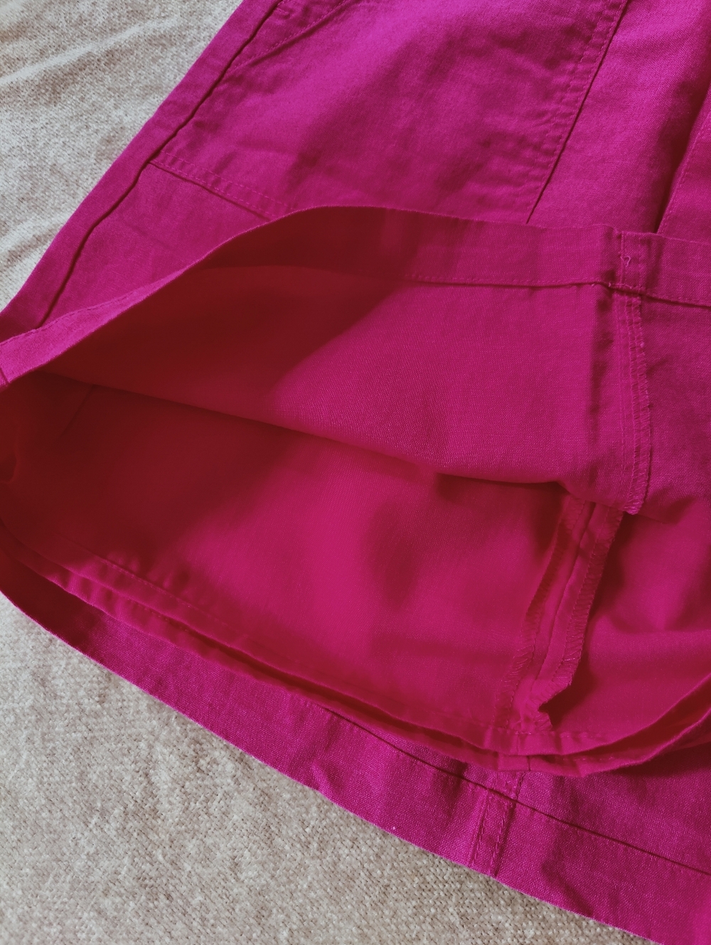 J.Crew Factory Linen-cotton blend utility skirt In Pink, Size 8 - Picture 5 of 8